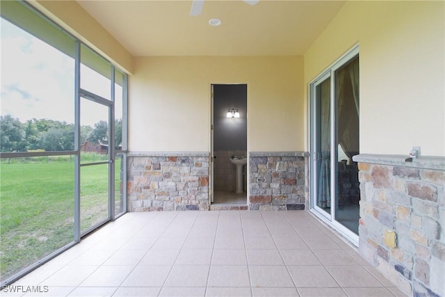 19801 N River Rd, Alva, FL 33920 - unfurnished sunroom with a sink