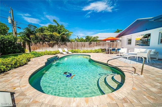 778 98th Ave N, Naples, FL 34108 - view of pool with a patio and a fenced backyard