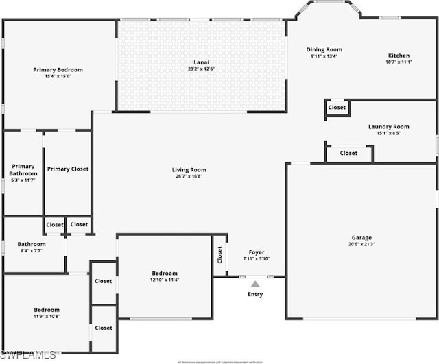 17577 Moorfield Dr, Fort Myers, FL 33908 - view of property floor plan