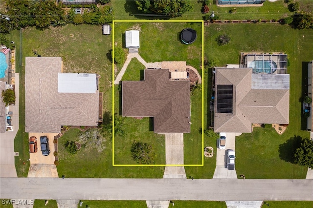 1831 SE 6th St, Cape Coral, FL 33990 - aerial view of property's location with property parcel outlined