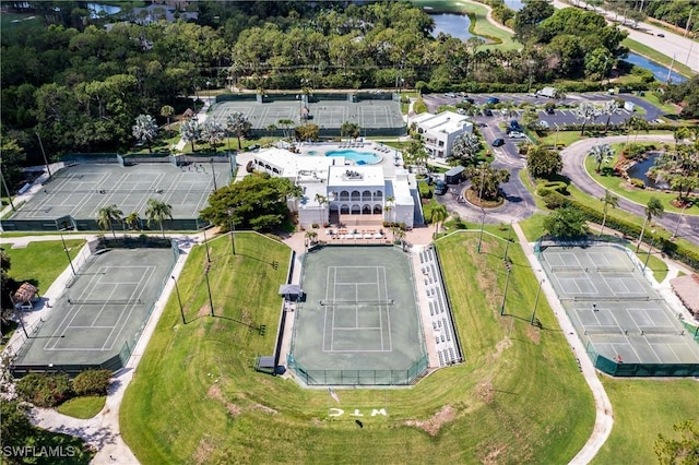 4718 Via Carmen, Naples, FL 34105 - aerial view of property and surrounding area featuring a nearby body of water