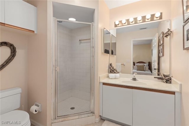 4718 Via Carmen, Naples, FL 34105 - ensuite bathroom with vanity and a shower stall