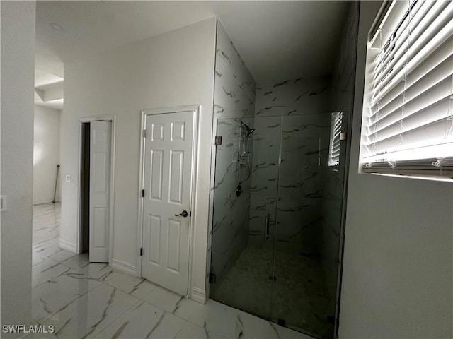 904 James Ave, Lehigh Acres, FL 33936 - full bath featuring a marble finish shower and marble finish floors
