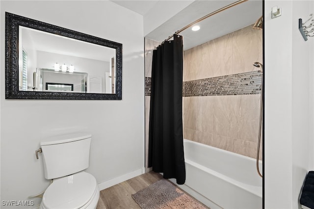 134 Palm River Blvd, Naples, FL 34110 - full bathroom featuring shower / bath combo and wood finished floors