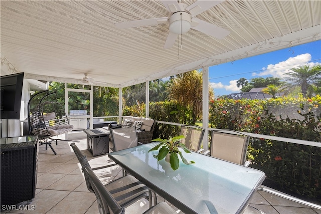 134 Palm River Blvd, Naples, FL 34110 - view of patio with ceiling fan, outdoor lounge area, and outdoor dining area