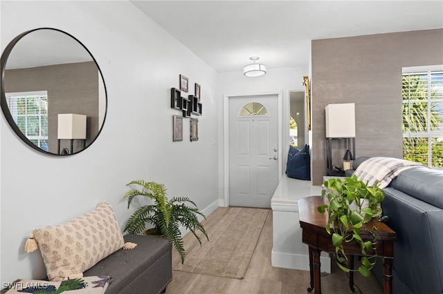 134 Palm River Blvd, Naples, FL 34110 - entryway with light wood finished floors and baseboards