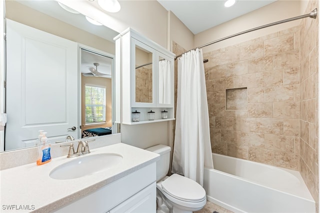8257 Lucello Ter W, Naples, FL 34114 - ensuite bathroom featuring vanity and shower / bath combo with shower curtain