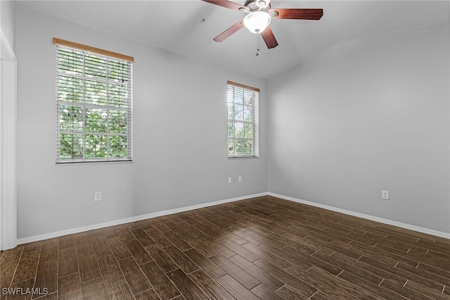 3258 Tamara Dr Unit 2, Naples, FL 34109 - empty room featuring dark wood finished floors and a ceiling fan