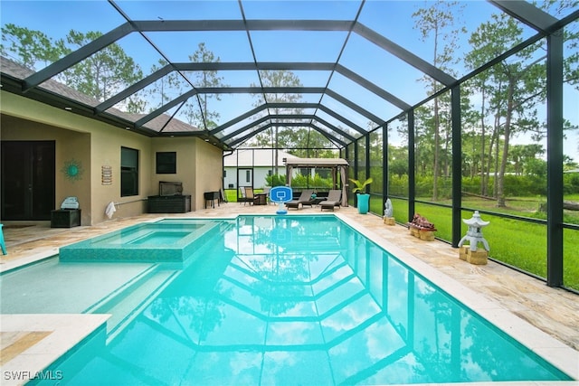 1912 Jung Blvd E, Naples, FL 34120 - view of swimming pool featuring a patio and a lanai