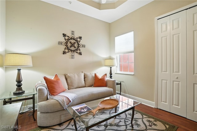 178 Shadroe Cove Cir Unit 903, Cape Coral, FL 33991 - living room with wood finished floors and baseboards