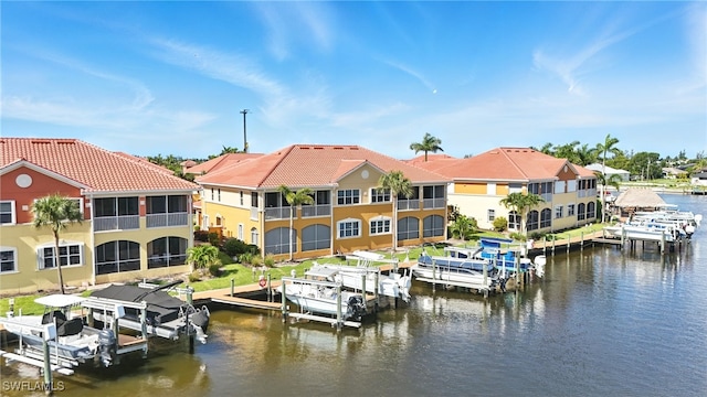 178 Shadroe Cove Cir Unit 903, Cape Coral, FL 33991 - dock with boat lift and a water view
