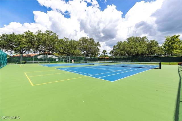 6769 Berwick Pl, Naples, FL 34104 - view of tennis court featuring community basketball court