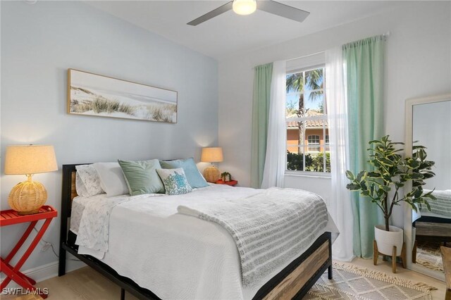 3948 Pomodoro Cir Unit 102, Cape Coral, FL 33909 - bedroom with a ceiling fan