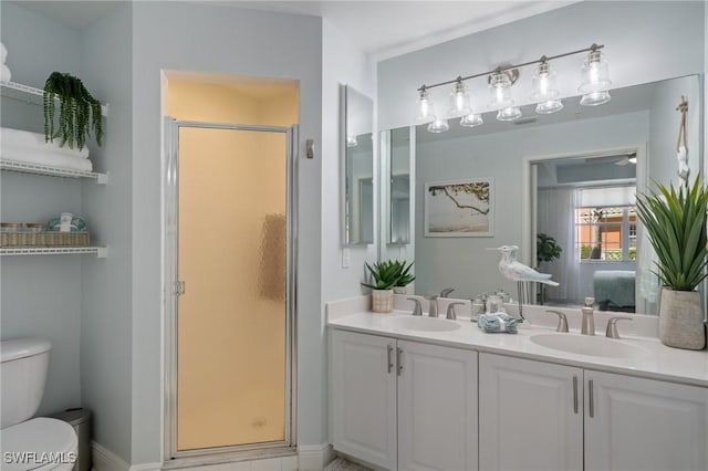 3948 Pomodoro Cir Unit 102, Cape Coral, FL 33909 - full bath with a shower stall, double vanity, and connected bathroom