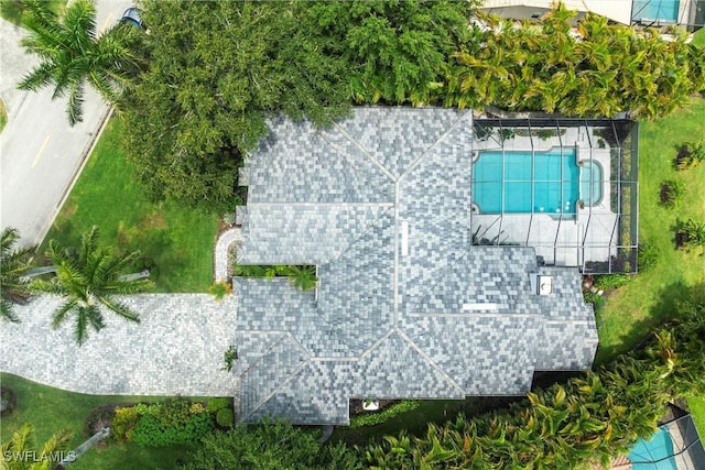 4372 Bittern Ct, Naples, FL 34119 - view from above of property with a pool