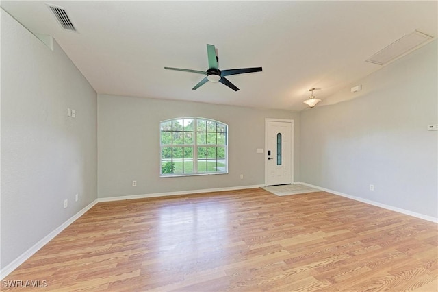 5482 Globe Ter, North Port, FL 34286 - spare room featuring light wood finished floors and ceiling fan