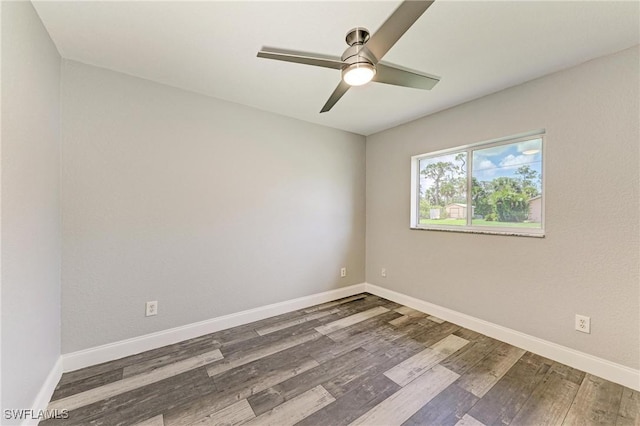 5482 Globe Ter, North Port, FL 34286 - empty room with ceiling fan and wood finished floors