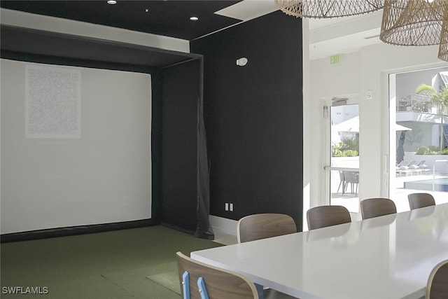 201 8th St S Unit 208, Naples, FL 34102 - dining room featuring golf simulator