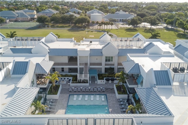 201 8th St S Unit 208, Naples, FL 34102 - aerial perspective of suburban area with a pool