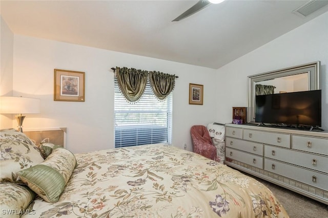 15029 Toscana Way, Naples, FL 34120 - carpeted bedroom featuring a ceiling fan and lofted ceiling