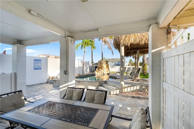 111 Bahia Via, Fort Myers Beach, FL 33931 - fenced backyard with a patio area