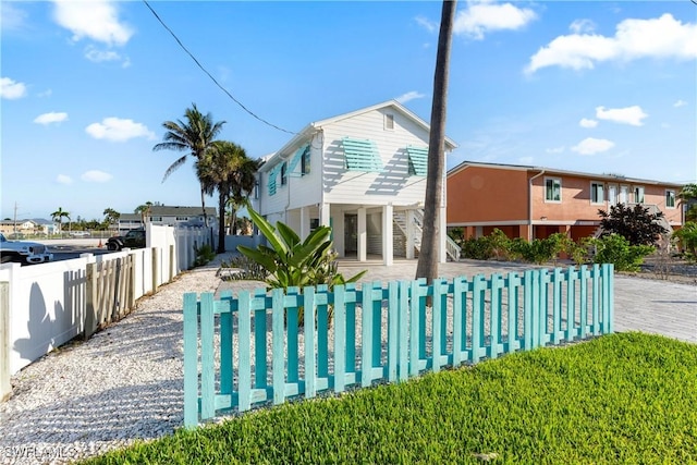 111 Bahia Via, Fort Myers Beach, FL 33931 - view of front of property featuring a fenced front yard