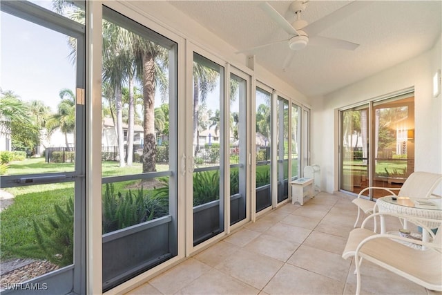 3200 Binnacle Dr Unit C1, Naples, FL 34103 - sunroom / solarium with ceiling fan