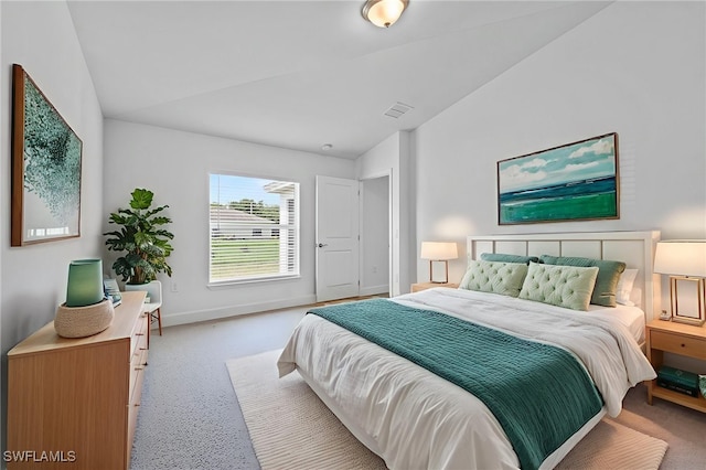 2801 50th St SW, Lehigh Acres, FL 33976 - carpeted bedroom with vaulted ceiling and baseboards