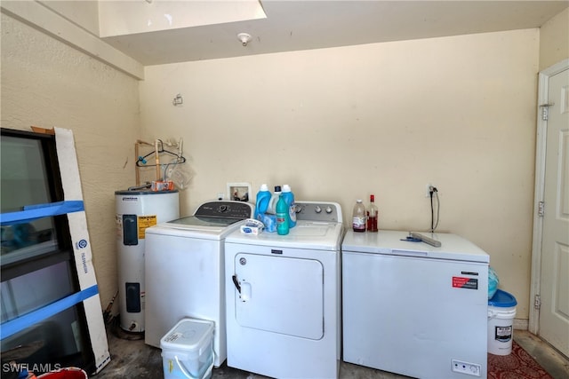936-938 Eisenhower Blvd, Lehigh Acres, FL 33974 - laundry room with electric water heater and washing machine and dryer