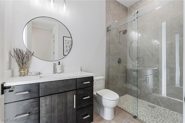 240 Allamanda Way, Naples, FL 34114 - full bath with vanity, a shower stall, and tile patterned flooring