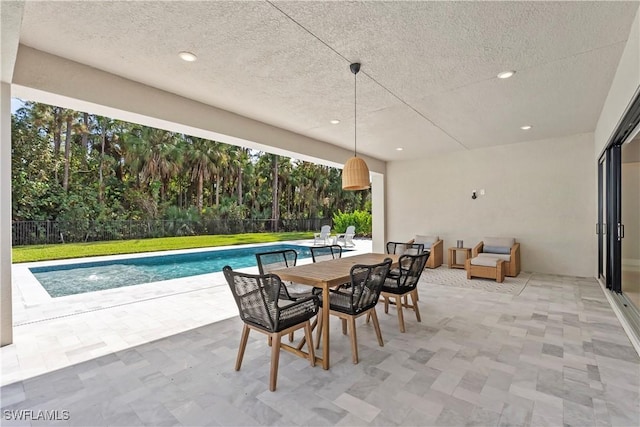 240 Allamanda Way, Naples, FL 34114 - dining room featuring recessed lighting and a textured ceiling