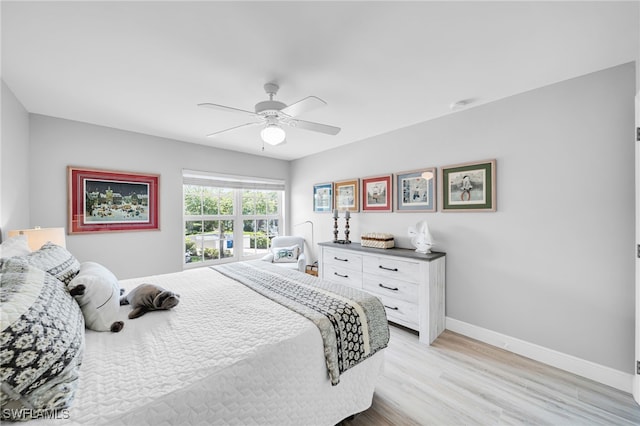 9636 Hemingway Ln Unit 4201, Fort Myers, FL 33913 - bedroom with light wood-style flooring and ceiling fan