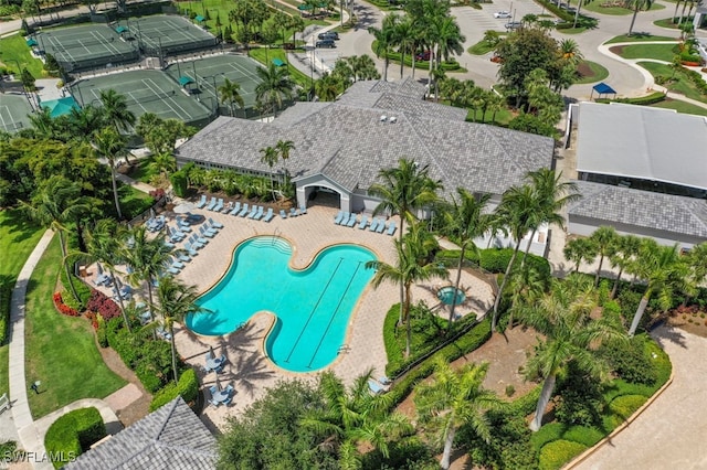 9636 Hemingway Ln Unit 4201, Fort Myers, FL 33913 - aerial view of property and surrounding area featuring a pool