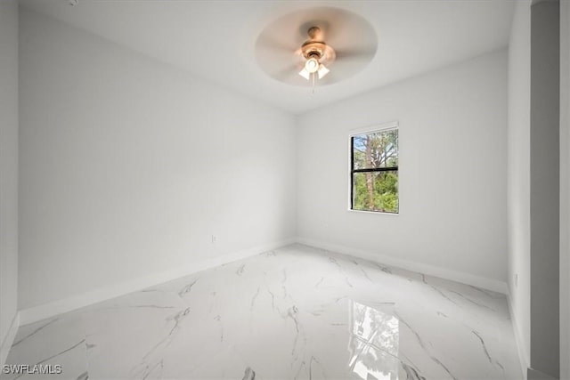 448 Majors Ave S, Lehigh Acres, FL 33974 - unfurnished room featuring ceiling fan and marble finish floors