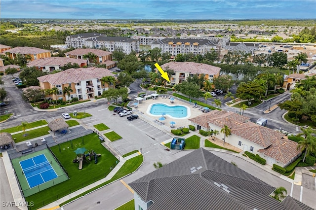 3939 Pomodoro Cir Unit 103, Cape Coral, FL 33909 - aerial view of a pool area