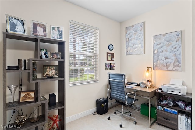 3939 Pomodoro Cir Unit 103, Cape Coral, FL 33909 - tiled home office featuring plenty of natural light