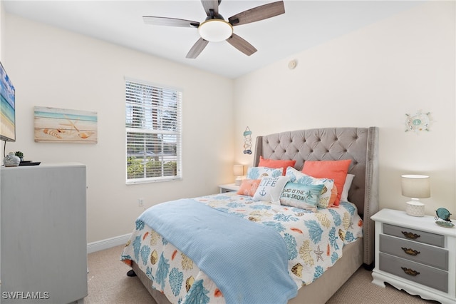 3939 Pomodoro Cir Unit 103, Cape Coral, FL 33909 - carpeted bedroom featuring baseboards and ceiling fan