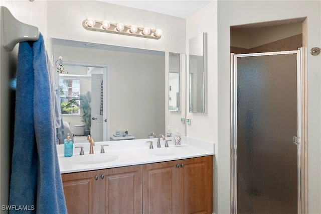 3939 Pomodoro Cir Unit 103, Cape Coral, FL 33909 - bathroom with a stall shower and double vanity