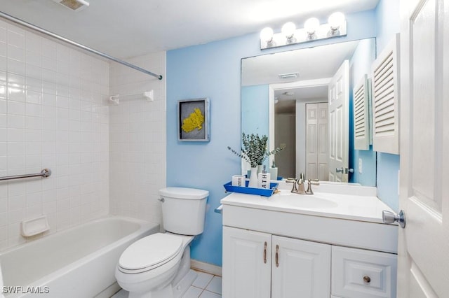 168 Pebble Shores Dr Unit 102, Naples, FL 34110 - full bathroom featuring vanity, washtub / shower combination, and tile patterned flooring