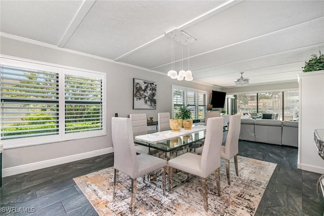 4001 SE 19th Pl Unit B1, Cape Coral, FL 33904 - dining room with a chandelier and ornamental molding