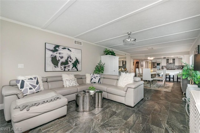 4001 SE 19th Pl Unit B1, Cape Coral, FL 33904 - living room with crown molding