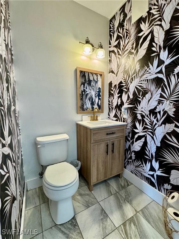 13356 Bristol Park Way, Fort Myers, FL 33913 - bathroom with vanity and marble finish flooring