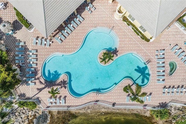 10406 Santiva Way, Fort Myers, FL 33908 - drone / aerial view of a pool area