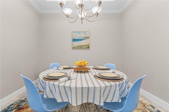 10406 Santiva Way, Fort Myers, FL 33908 - dining area featuring a chandelier and ornamental molding
