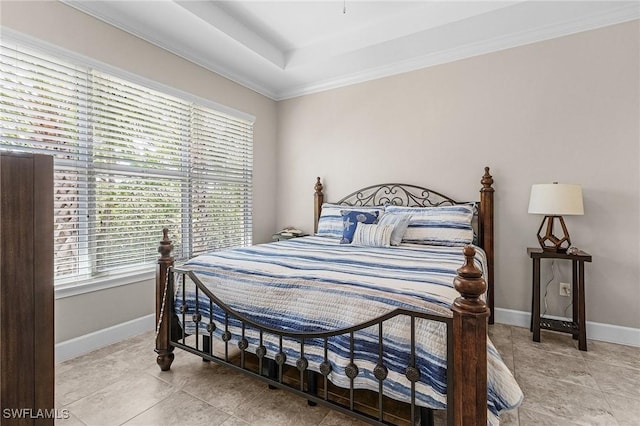 10406 Santiva Way, Fort Myers, FL 33908 - bedroom with light tile patterned floors and crown molding