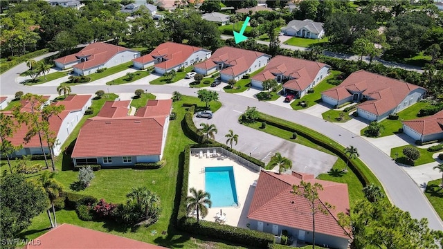 314 Melrose Pl Unit 33, Naples, FL 34104 - aerial perspective of suburban area with a pool