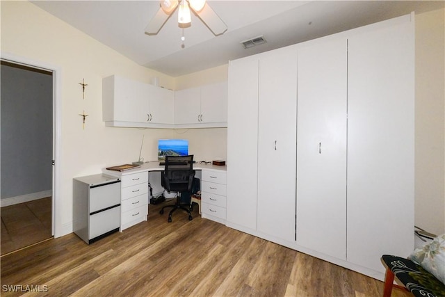 314 Melrose Pl Unit 33, Naples, FL 34104 - office featuring light wood-style flooring and ceiling fan
