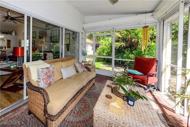 314 Melrose Pl Unit 33, Naples, FL 34104 - sunroom / solarium featuring a ceiling fan, plenty of natural light, and an outdoor living space