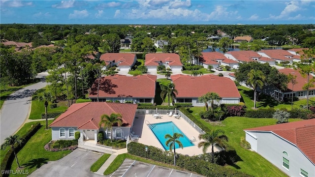 314 Melrose Pl Unit 33, Naples, FL 34104 - aerial view of residential area with a pool area