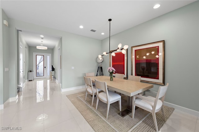 20368 Estero Crossing Blvd, Estero, FL 33928 - dining space featuring recessed lighting and light tile patterned floors